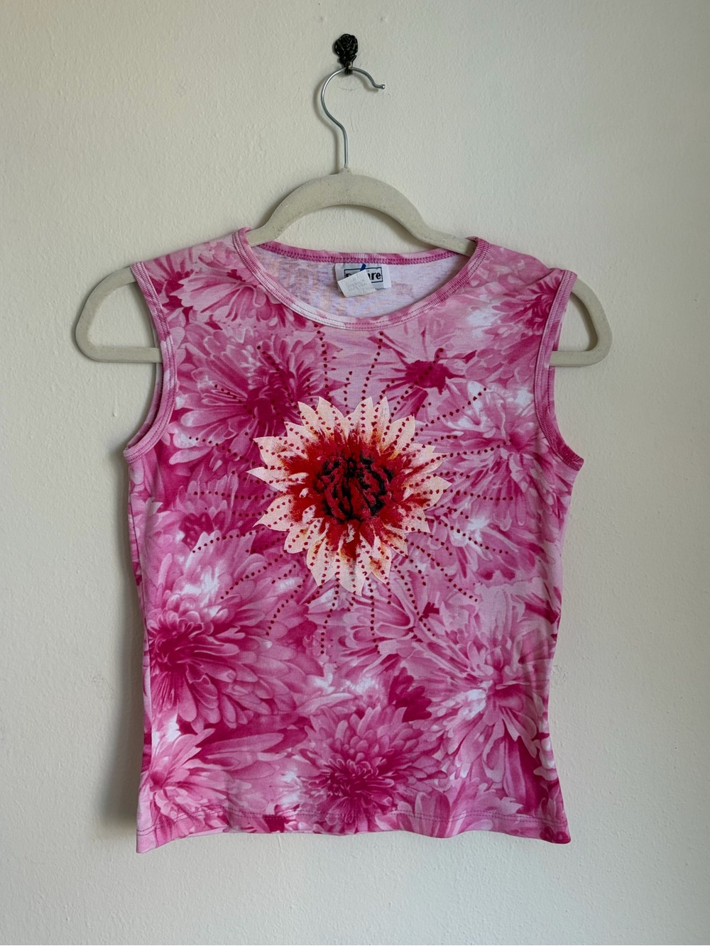 Vintage Beware Pink Floral Tank